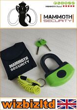 Motorbike Scooter Mammoth Thatcham Approved Mini U-Disc Lock 13mm LODM006