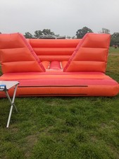Gloss Orange 15ft x 12 Ft V Shaped Bouncy Castle