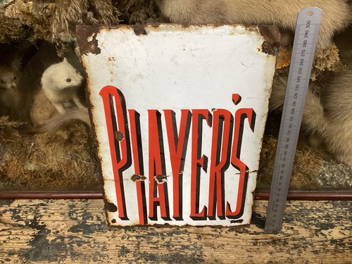 Players original enamel sign - players,