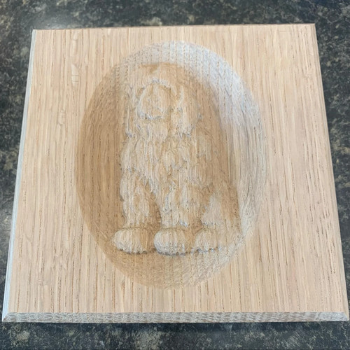 English sheep dog engraving - english,