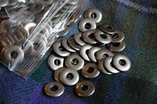 6x Silver Vintage Solid Metal