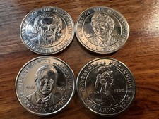 Collectible Makers Of The Millennium coins, Armstrong, Gates, Einstein, Fleming