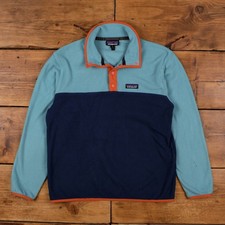 Vintage Patagonia Outdoor Jacket M Snap T Fleece Blue Womens