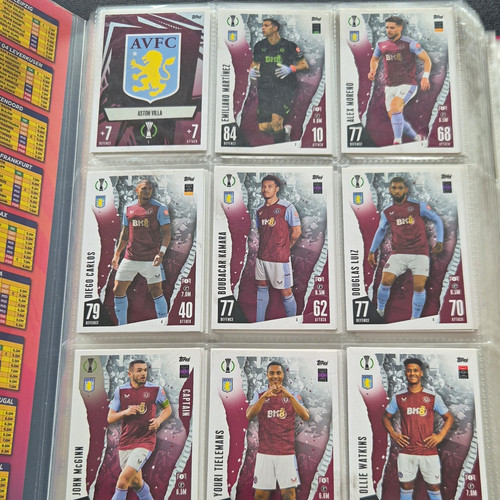 Topps match attax aston - match, villa