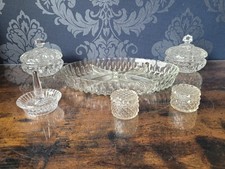 Vintage 6 Piece Art Deco Clear