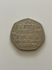 50p Coin Johnson's Dictionary 1755 Saxon Plural Of Penny 2005 Fifty Pence