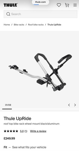 Thule upride cycle - carrier, and