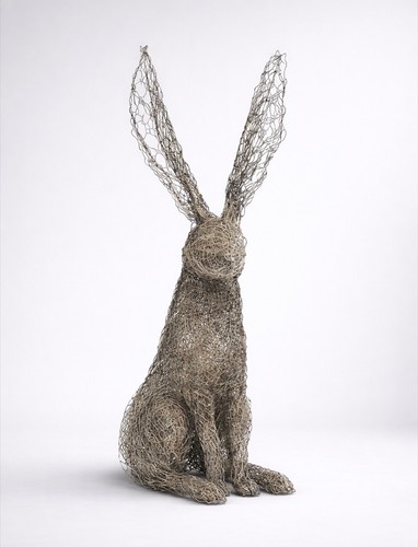 Handmade wire hare - handmade,