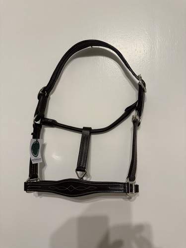 Pony anatomical leather halter - anatomical,