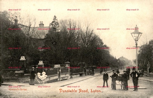Dunstable road luton postcard - road,