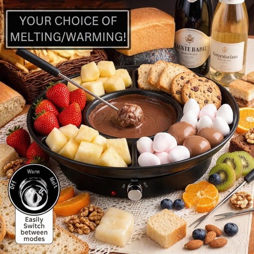 Electric fondue pot set with - fondue,