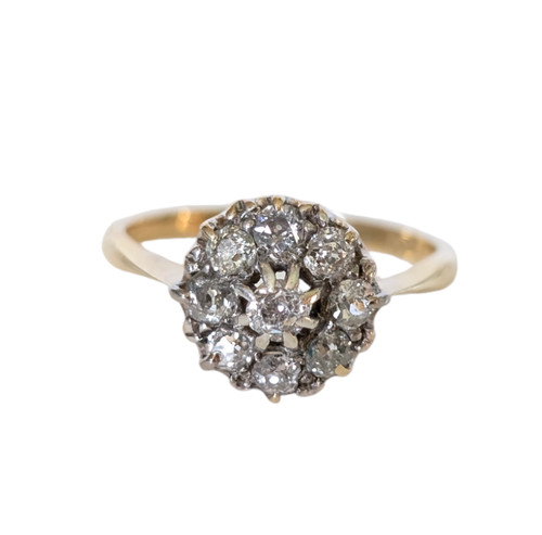 Victorian diamond cluster - diamond,
