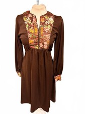 Vintage 60's Mod Brown Long