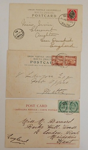 Early malta postcards - malta,