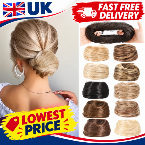 Synthetic hair bun chignon - synthetic,