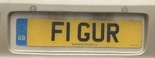 F1 GUR cherished Number Plate Private Registration Car Reg Formula 1 figure