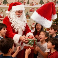 Adult Santa Claus Beard Hat