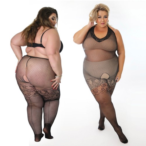 Bbw plus size fishnet - plus,