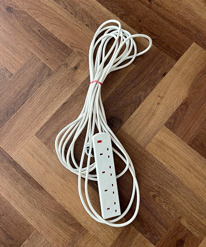 White gang extension lead - 4-gang,