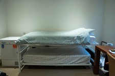 bunk beds with mattresses