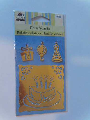 Birthday cake brass - cake, stencil