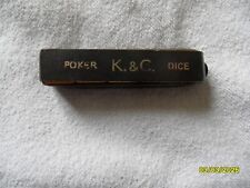VINTAGE K&C POKER DICE SET IN BLACK CASE