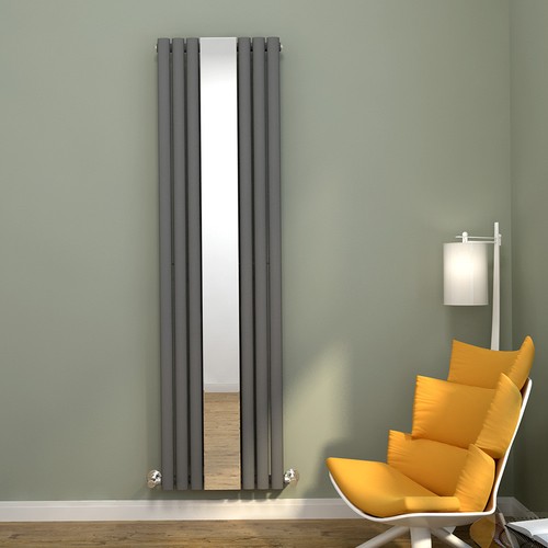 Anthracite mirror radiator - anthracite,