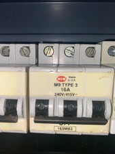 MEM MCB 16 Amp Type 3 Triple Pole 3 Phase M9 16A Memshield 3T163 163MC 163MB3