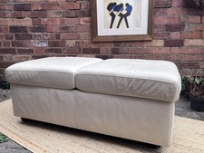 Ekornes Stressless Leather Ottoman Cream Double Storage Footstool Norway