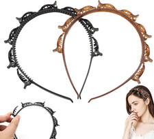 2Pcs Clip Headbands Hair Band