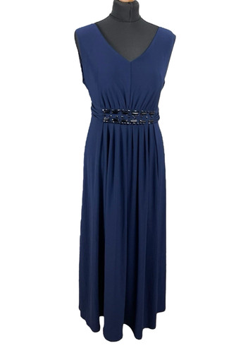 David emanuel navy midi - navy, dress