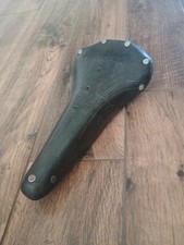Old Vintage Sella Italia Super Leather Saddle Black X Legnano Roma Olimpiade VGC