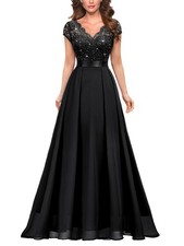 V-Neck Lace Empire Waist