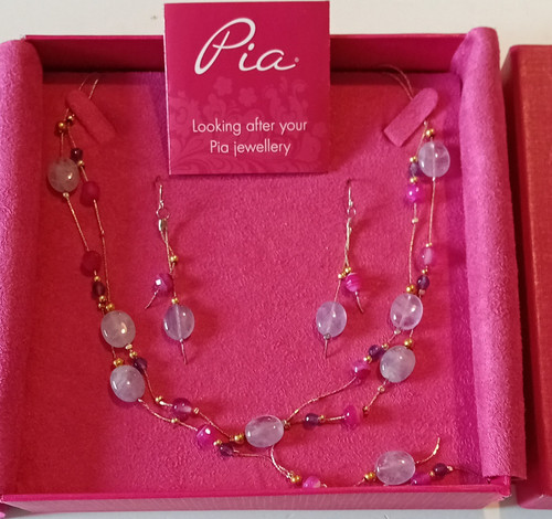 Pia glass bead necklace - necklace, &