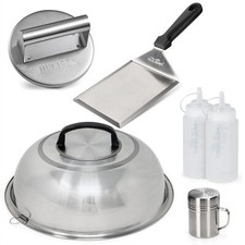 Smashed Burger Kit Burger Press 12 In Basting Cover Grill Spatula Shaker Set