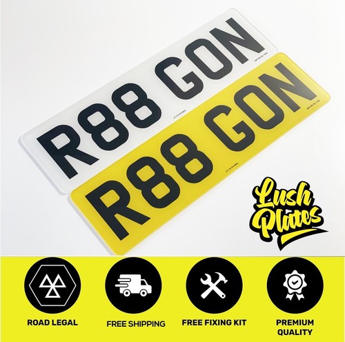 Short small number plates - short, road