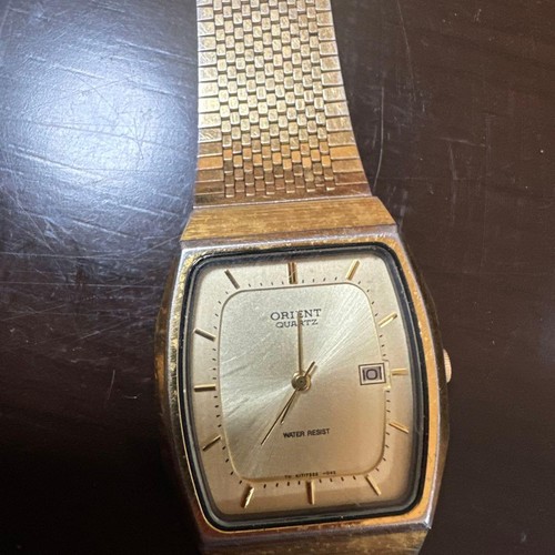 Orient quartz wristwatch gold - orient, wristwatch,
