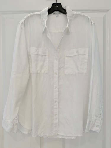 James perse linen blend blouse - james,