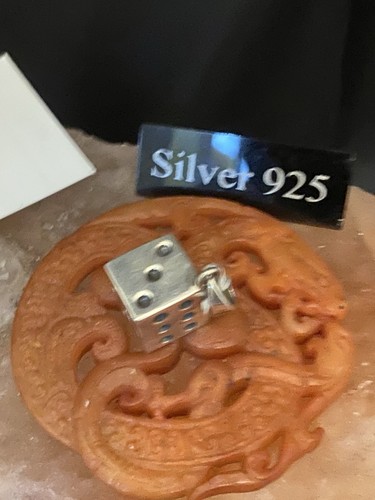 Solid silver large - large, dice