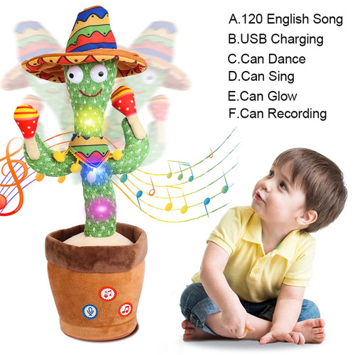 Talking cactus baby toy - talking,