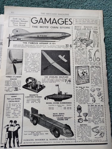 Sk284 ephemera gamages - gamages, toys