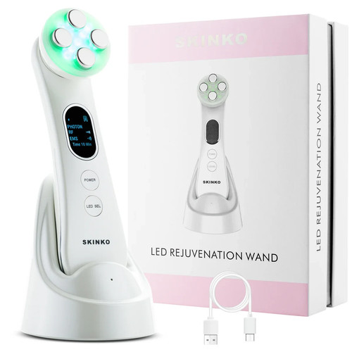 Led face massager wand - 5-in-1,