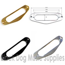 Telecaster Single Coil Neck Pickup Ring Surround inc Screws chrome, Black Gold