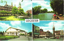 Leicester Multiview Postcard PLC16211 With Guinness & Bovril Signage 