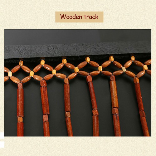 Natural wood bamboo - natural, beaded