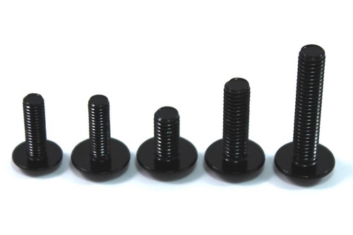 Black motorcycle fairing bolts - black,