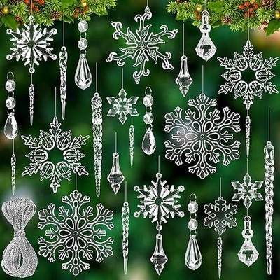 Clear crystal xmas tree - clear,
