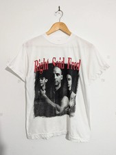 Vintage 90s Right Said Fred Graphic White Band Tour T-Shirt Size Medium