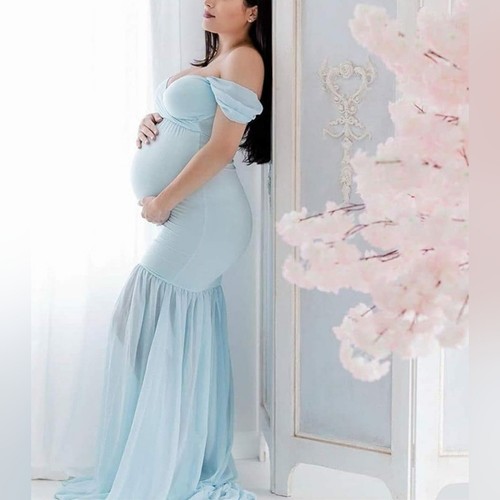 Light blue maternity toss - light,