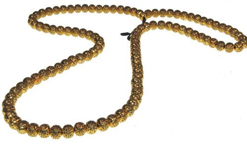 6mm large brass bead mala - bead,